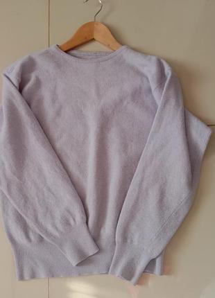 Лавандовый свитер ангора + шерсть