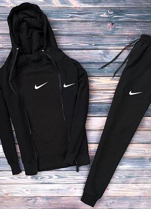 Спортивний костюм зіпер + штани + футболка nike