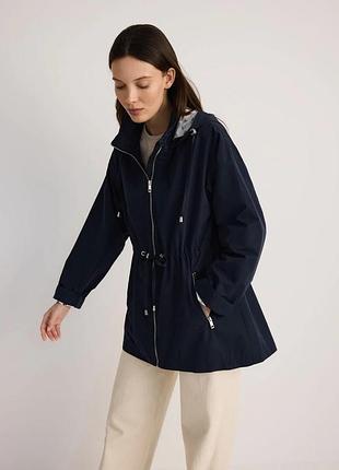 Primark женская куртка тонкая дождевик темно синяя легкий плащ весенний осенний