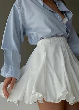 Спідниця, молочна спідниця з воланами