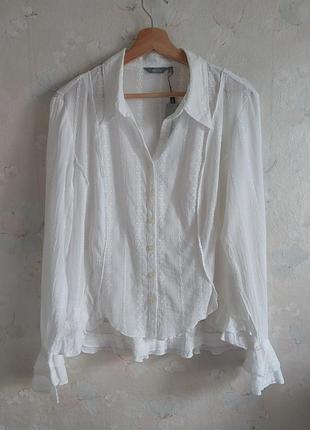 Новая белая блуза marks&spencer uk16 48-50 l-xl