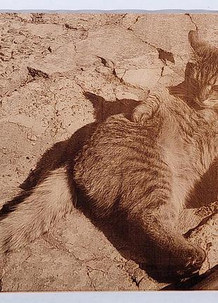 Гравировка фото на дереве.