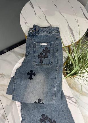 💎new💎брендові джинси ♥️стиль хром хартс