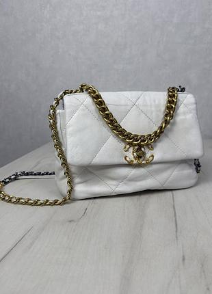 Шкіряна сумка chanel пуф, номерна