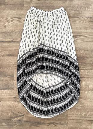 Мідіспідниця в стилі бохо з принтом індійський огірок atmosphere