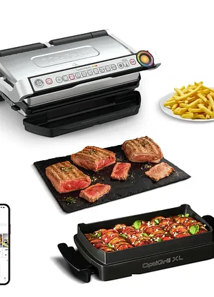 Електричний гриль tefal optigrill+ snacking&baking xl gc724d