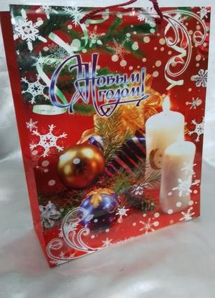 Пакет подарунковий новорічний 26х32 див.
