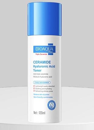 Тонер з керамідами та гіалуроновою кислотою bioaqua ceramide hyaluronic acid toner