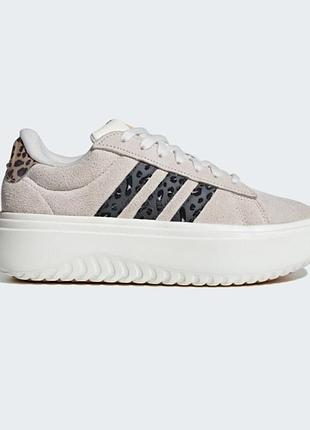 Кроссовки женские adidas grand court platform beige ie36204 фото