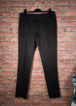 Штани класичні брюки чорні завужені zara man slim fit