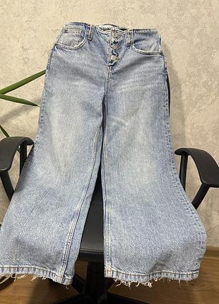 Джинсовые штаны палаццо
