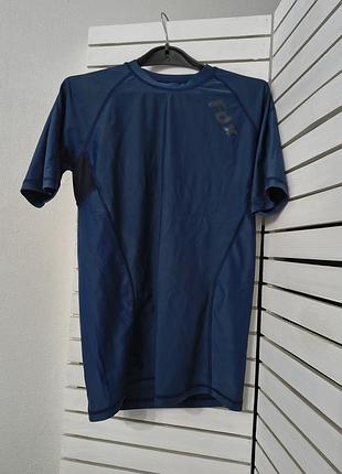 Футболка 48 l чоловіча синя дайвінг тканина для тренувань