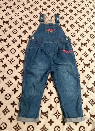 Джинсовий комбінезон mothercare (до 98 см)