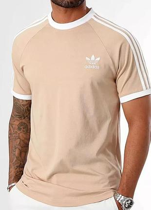 Чоловіча бавовняна футболка   adidas originals 3-stripes tee