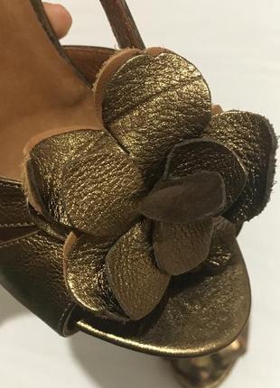 Босоніжки шкіряні на колодці melluso італія2 фото