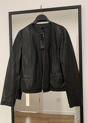 Кожаная куртка massimo dutti новая косуха