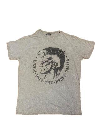Вінтажна футболка diesel big logo punk y2k japan style 00s, розмір m