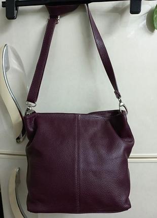 Сумка через плечо женская кожа vera in pelle италии
