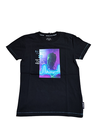 Футболка хлопковая me &amp; my monkey (нидерланды) 128 см (8 лет), черная с принтом