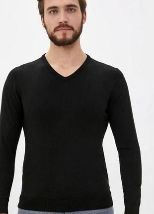 Черный классический пуловер xxl xl