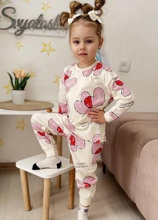 Пижама демисезонная на длинный рукав от 2 до 8 р