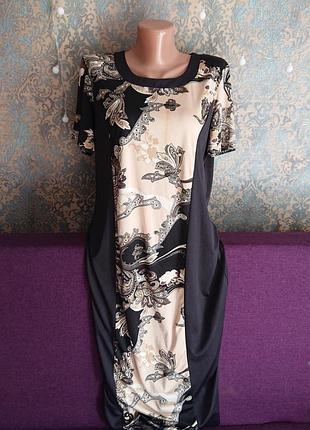 Красивое платье в рисунок размер батал 50 /52