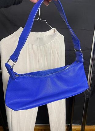 Синя сумка багет