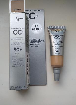 Тональний крем spf 50+ it cosmetics your skin but better cc+