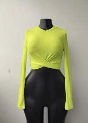 Ярки салатовый лонгслив