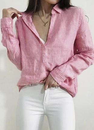 Лляна сорочка #яскрава сорочка в смужку