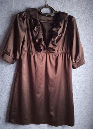 Платье атласное