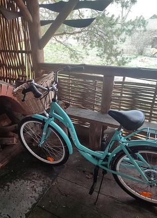 Велосипед, ровер с корзиной