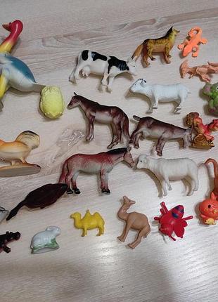 Набір іграшкових тварин, маленькі тваринні комплекти