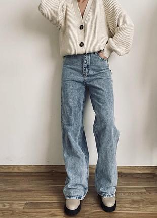 Джинсы палаццо wide leg под винтаж