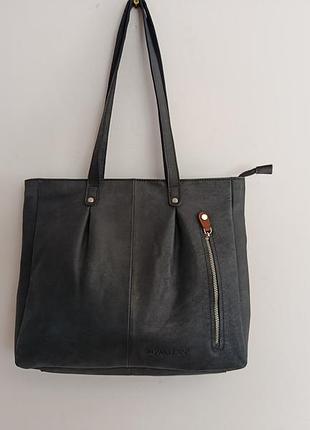 Повседневная кожаная сумка в руку/на плечо от британского бренда rowallan среднего размера