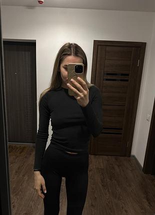 Лонгслив в рубчик zara