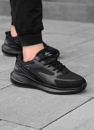 Чоловіче взуття, практичні чорні кросівки весна