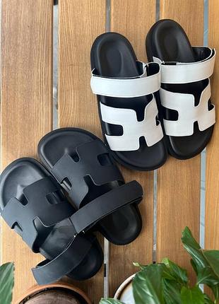 Слайдеры шлепанцы женские кожаные анатомическая подошва