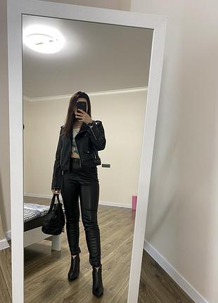 Шкіряні штани zara