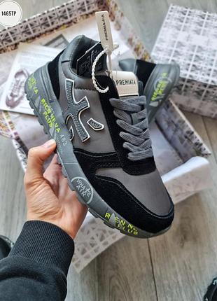 Premiata dual grey black, кросівки чоловічі преміата, кроссовки мужские