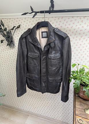 Вінтажна шкіряна куртка montego