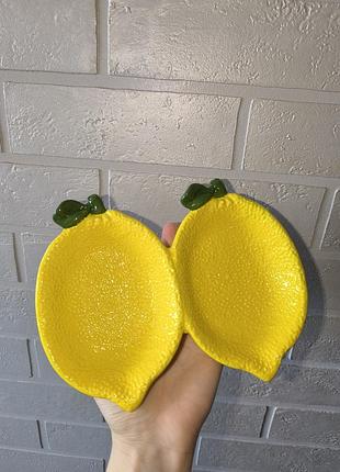 Стильная тарелка мега-жница блюда лимон