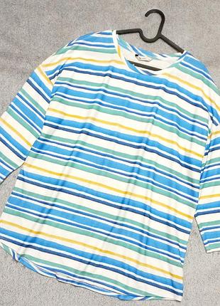 Стильная полосатая кофточка oversize, размер 18 ( xl-xxl), бренд tu