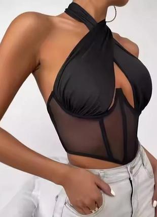 Топ корсет сетка