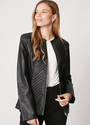 Куртка из экокожи с трикотажными вставками 24 размера