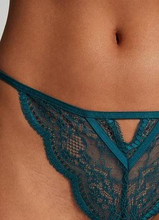 Нові мереживні трусики бразиліана з магазинною етикеткою 💙💛