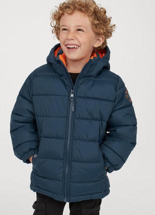 Шикарна утеплена куртка h&m blue orange