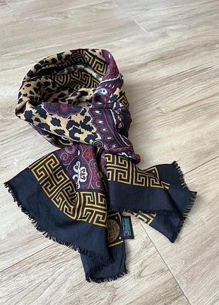 Мужской шелковый шарф schubert münchen | многоцветный | винтаж 80-х | богемный стиль