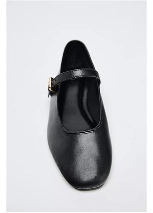 Кожаные балетки zara, балетки zara