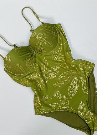 Суцільний купальник з щільним чашками push up від primark